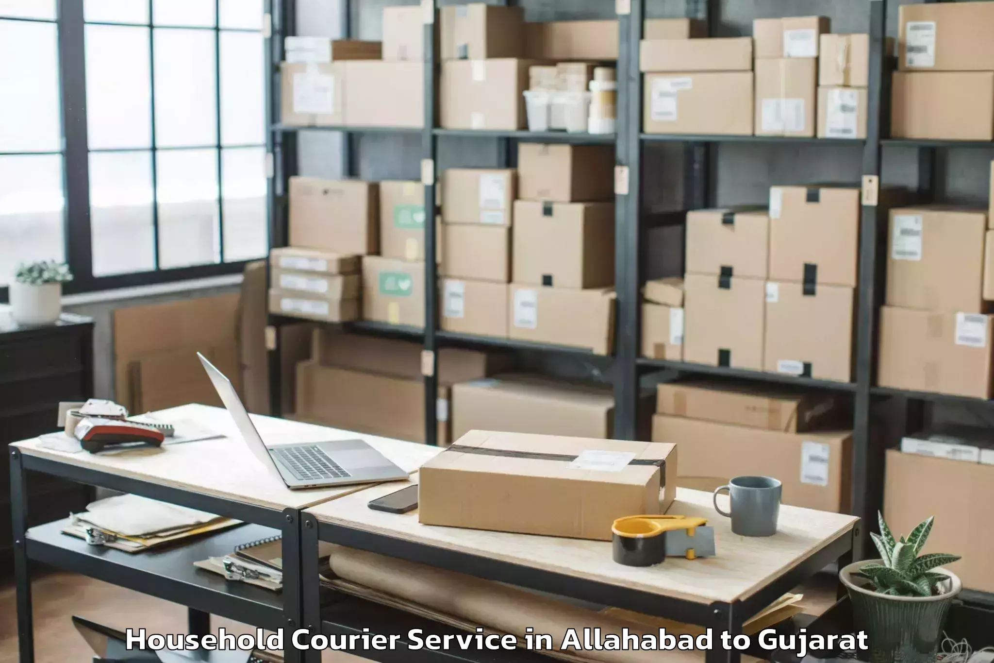 Book Your Allahabad to Jhulasan Household Courier Today